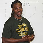 cc forum28 Former Wildcat and current Green Bay Packer M.D. Jennings spoke to the group about some of the intricacies of football and playing in the NFL.