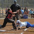 lady trojans60 Jessica Aron slides safely into home against Shannon.